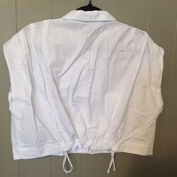 Zara Crisp White Short Sleeve Blouse - Picture 2 of 5